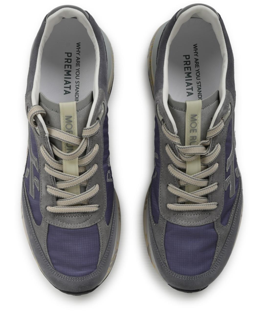 PREMIATA Серые замшевые низкие кроссовки / кеды, фото 5