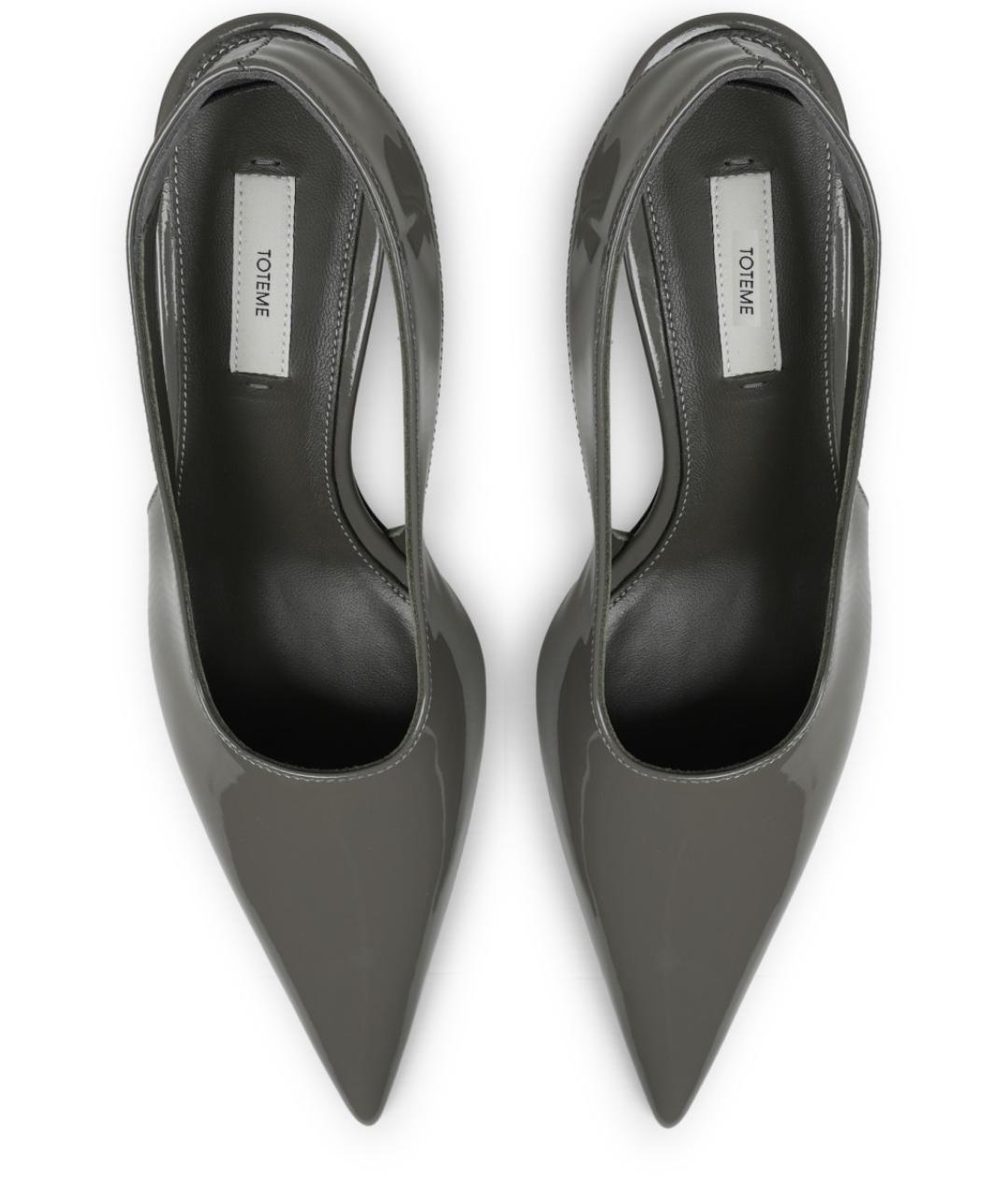 TOTEME Серые кожаные туфли, фото 5