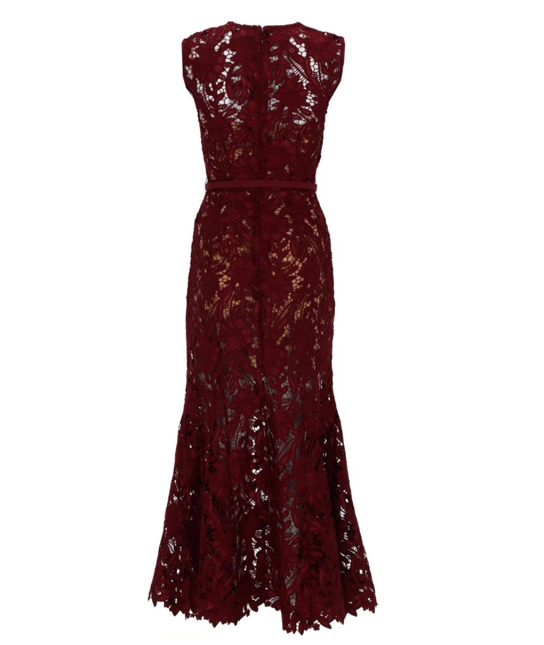 SELF-PORTRAIT Бордовое синтетическое платье, фото 2