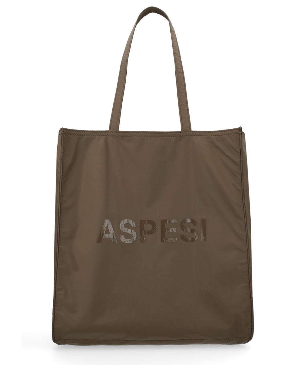 ASPESI Хаки тканевая сумка тоут, фото 1