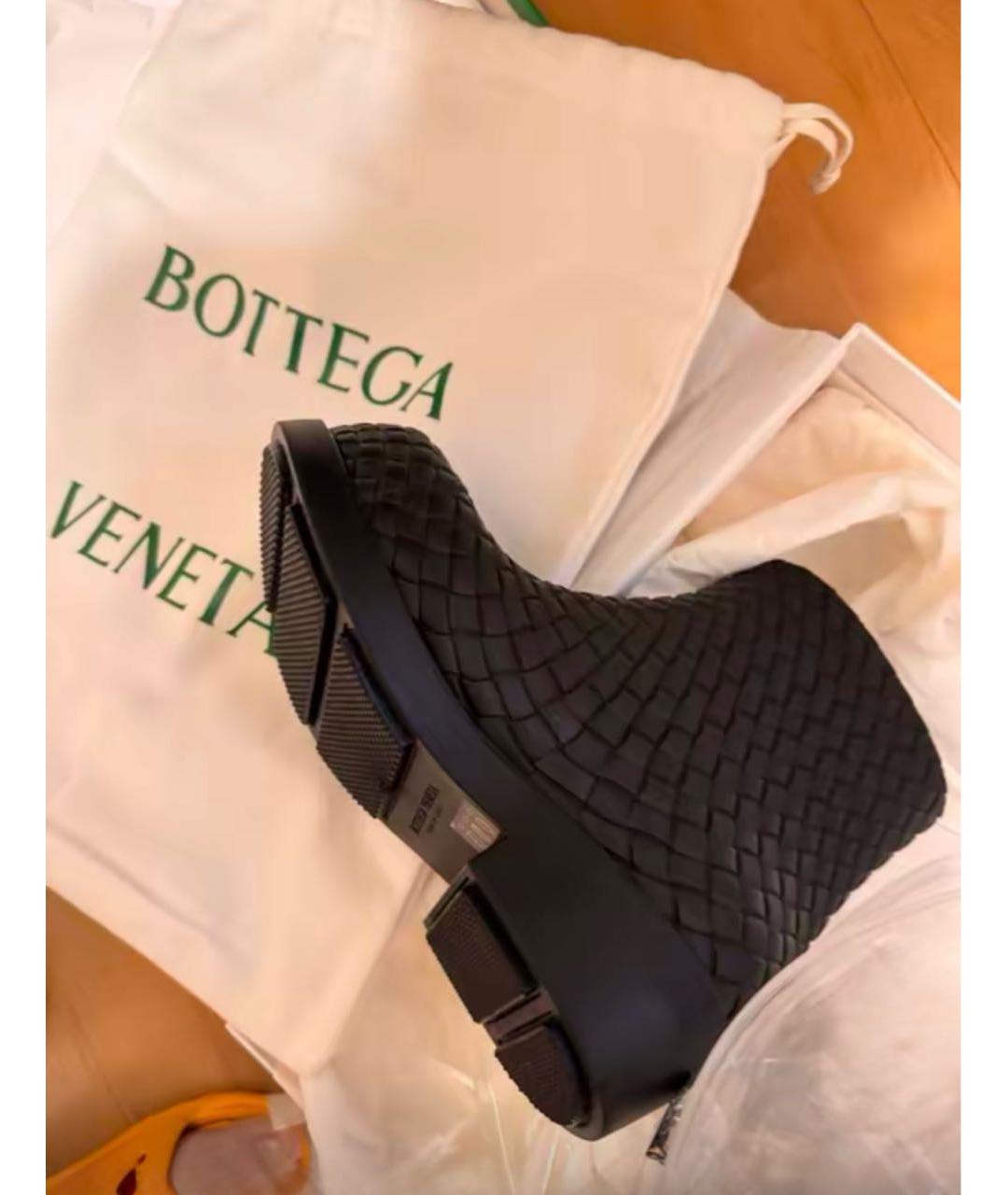 BOTTEGA VENETA Черные резиновые ботинки, фото 8