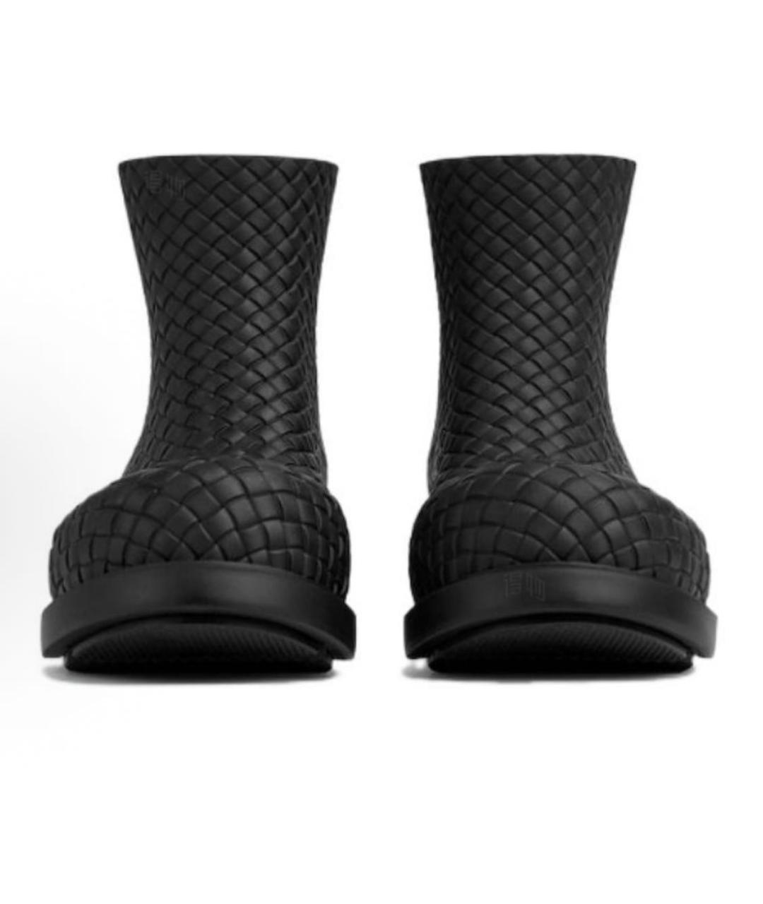 BOTTEGA VENETA Черные резиновые ботинки, фото 3
