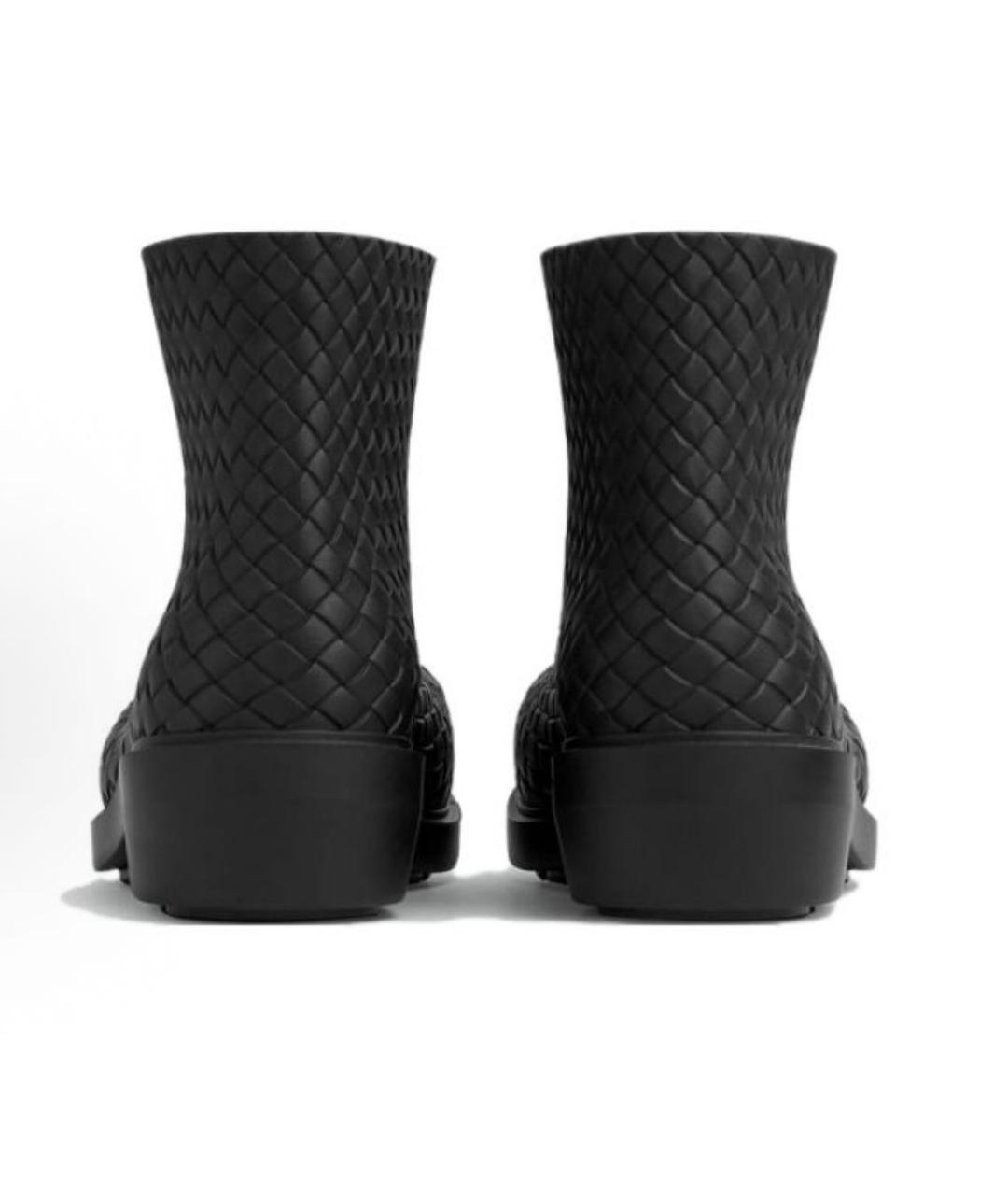 BOTTEGA VENETA Черные резиновые ботинки, фото 4