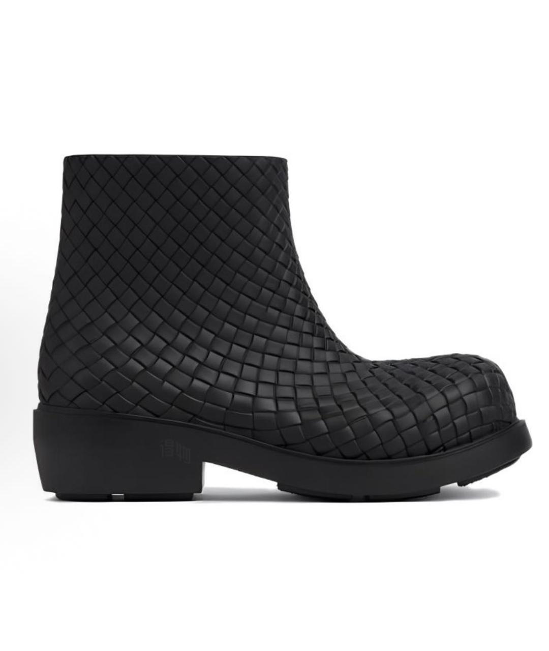 BOTTEGA VENETA Черные резиновые ботинки, фото 2