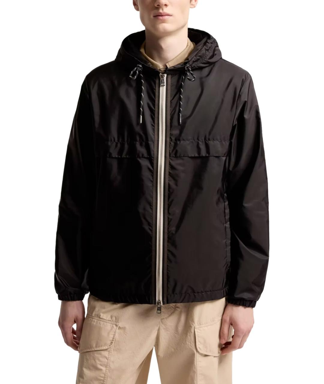 MONCLER Черная полиамидовая куртка, фото 3