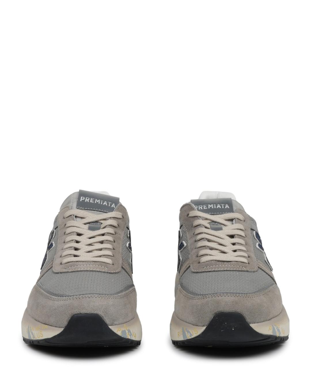 PREMIATA Серые замшевые низкие кроссовки / кеды, фото 3