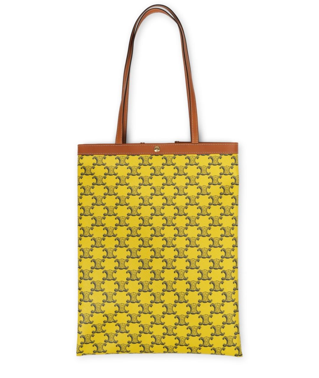 CELINE Желтая сумка тоут, фото 3