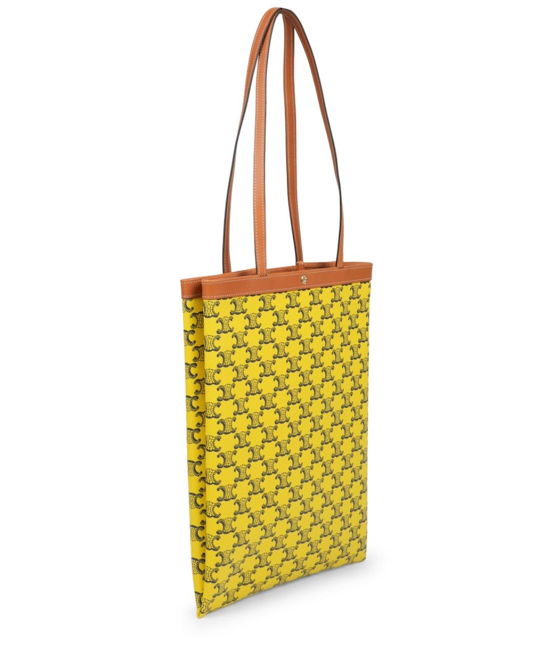 CELINE Желтая сумка тоут, фото 2