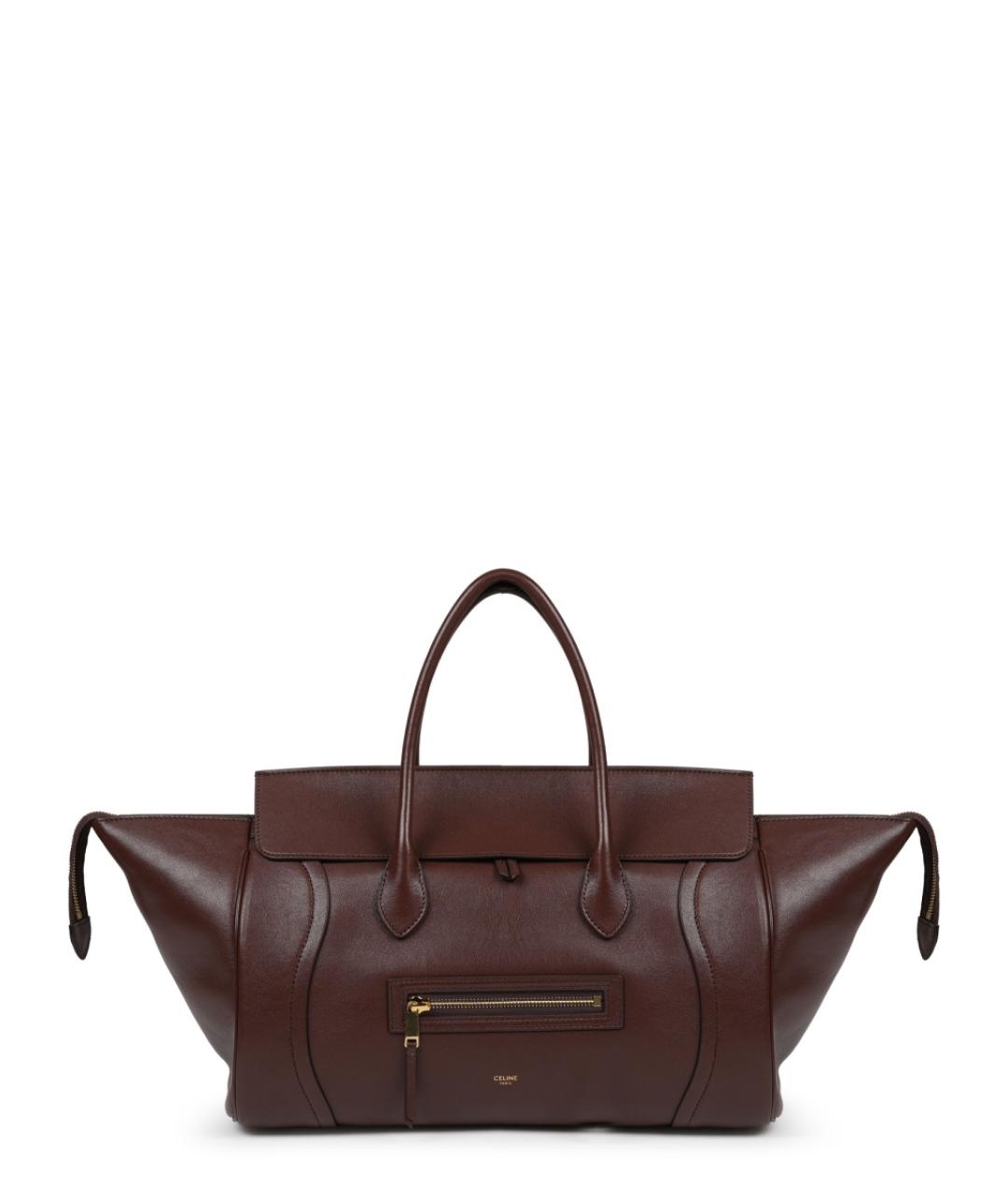 CELINE Коричневая кожаная сумка тоут, фото 1