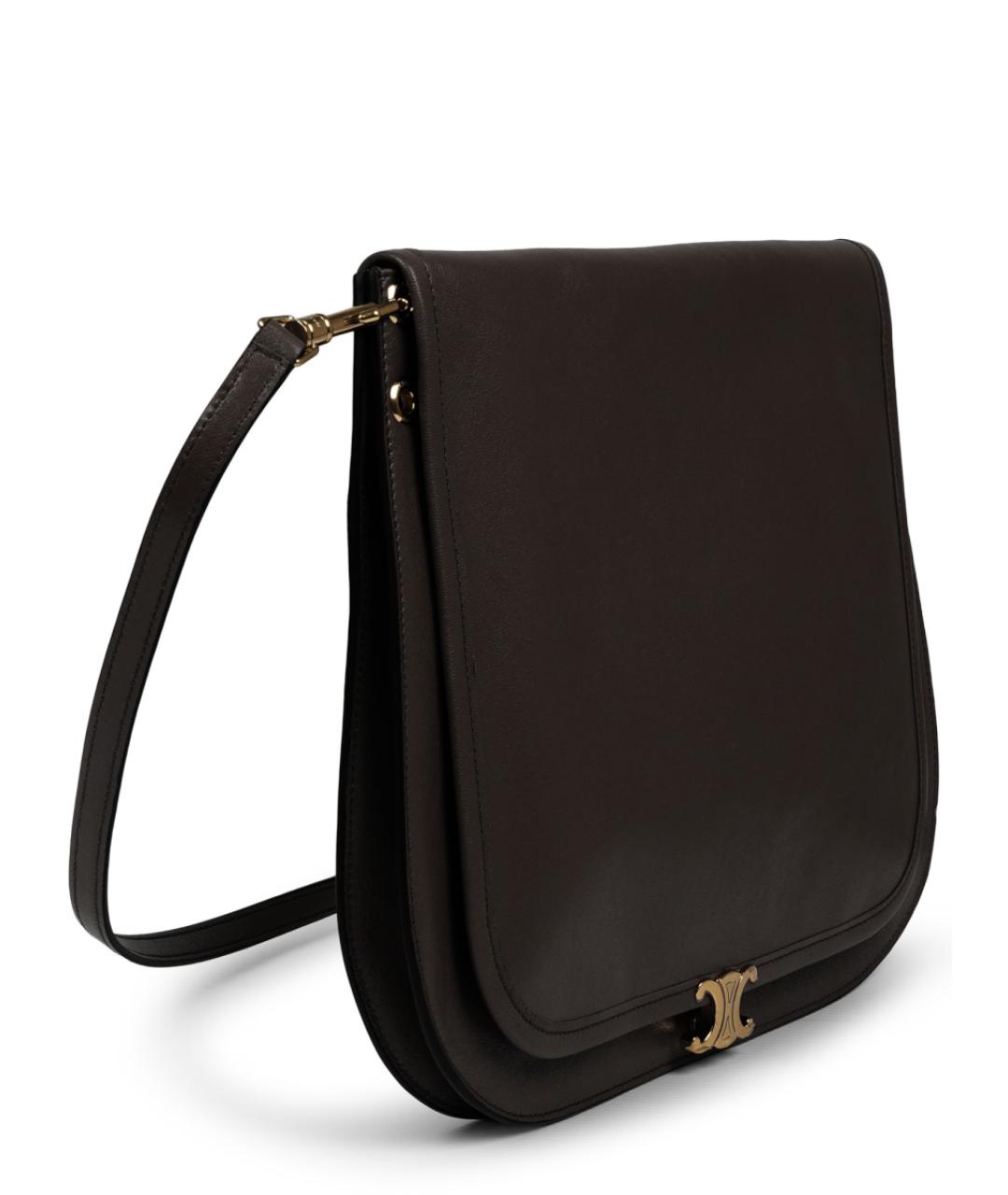 CELINE Черная кожаная сумка через плечо, фото 2