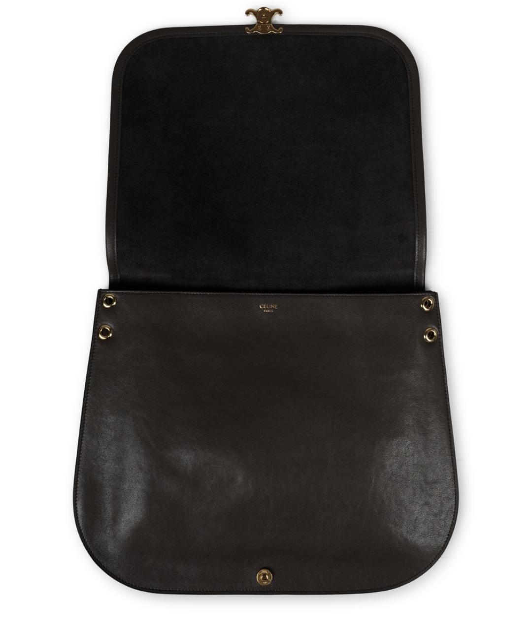 CELINE Черная кожаная сумка через плечо, фото 4