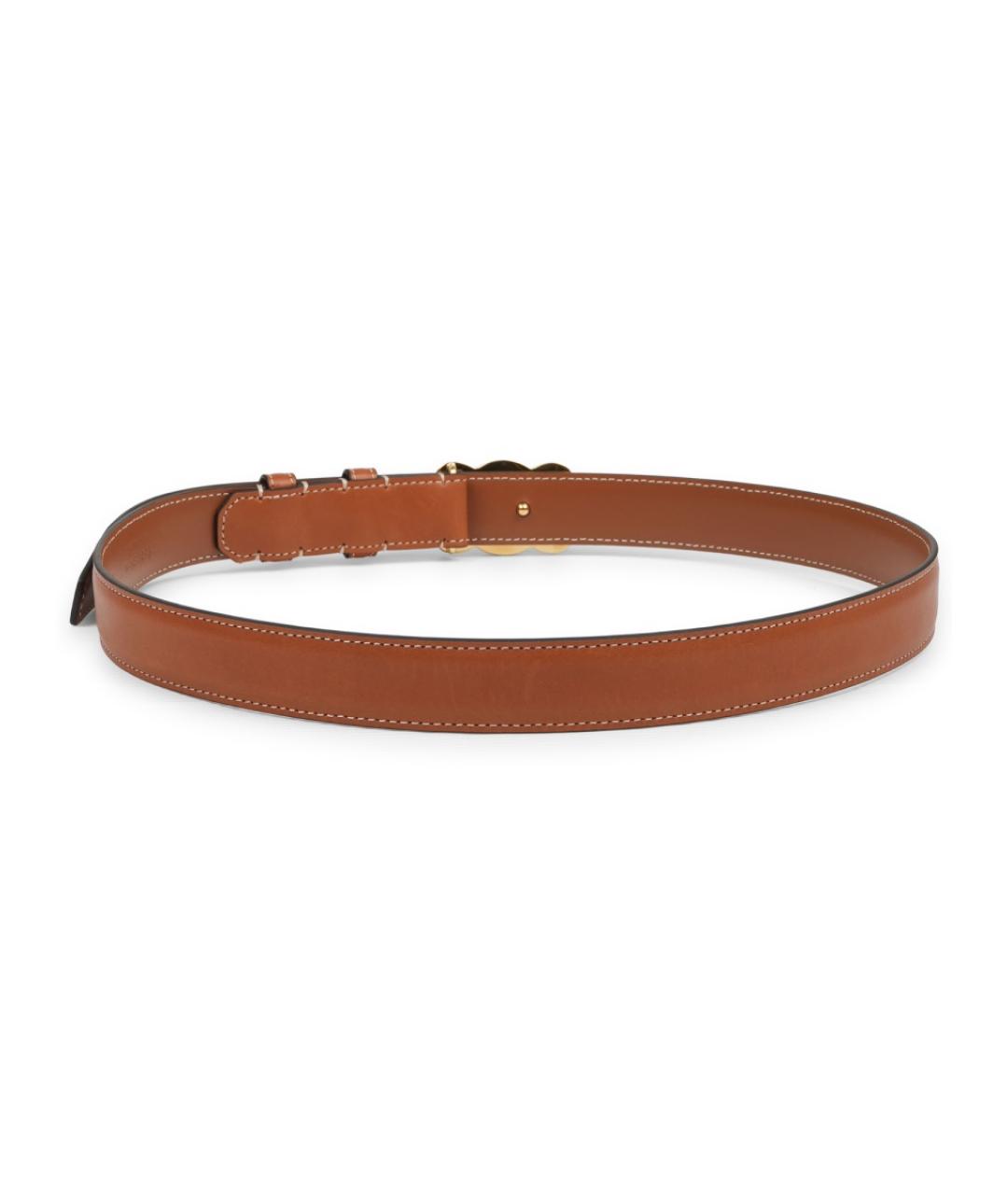 CELINE Коричневый кожаный ремень, фото 2