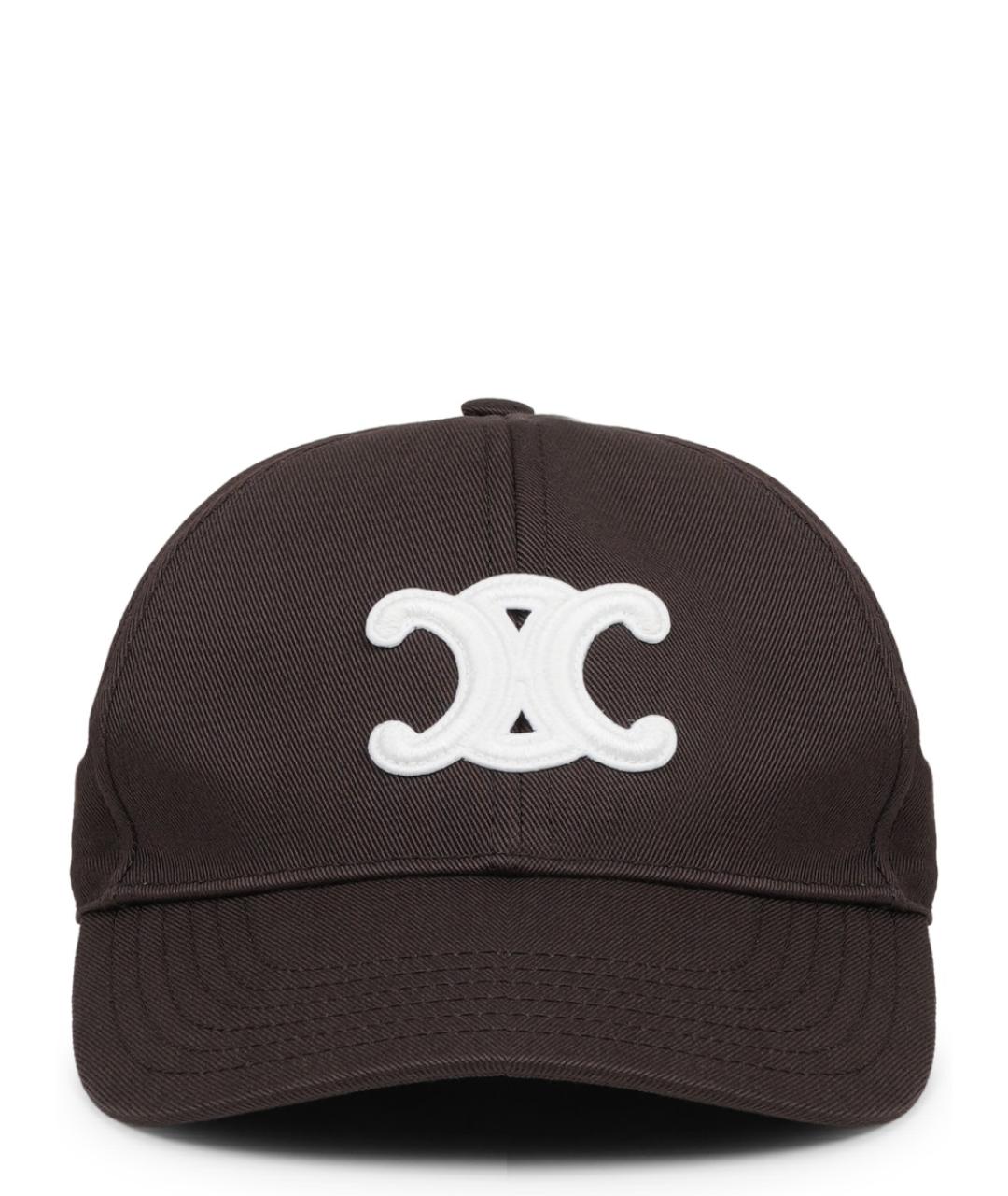 CELINE Коричневая хлопковая кепка, фото 1