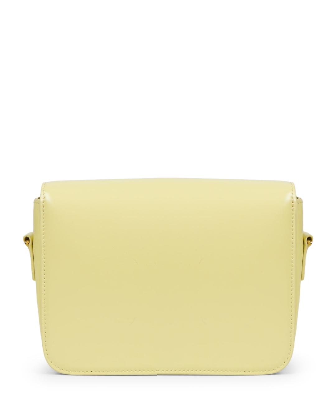 CELINE Желтая кожаная сумка через плечо, фото 3