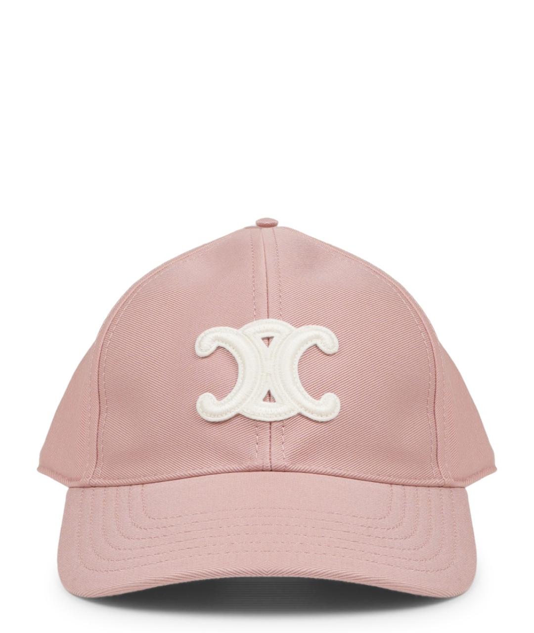 CELINE Розовая хлопковая кепка, фото 1