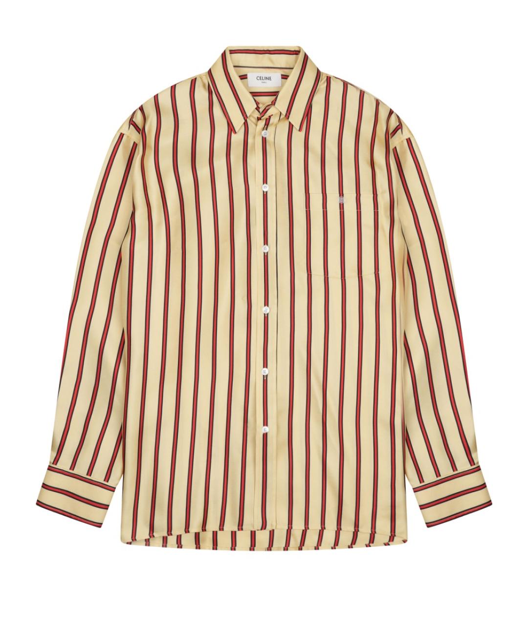 CELINE Желтая шелковая рубашка, фото 1