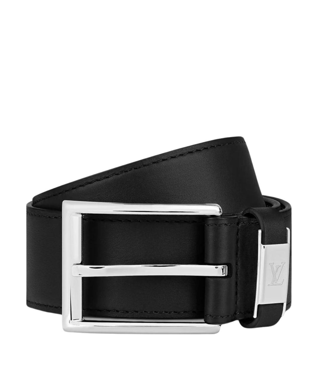 LOUIS VUITTON Черный кожаный ремень, фото 1