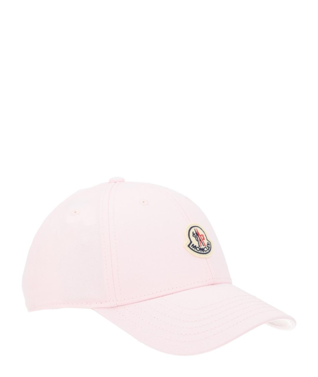 MONCLER Розовая хлопковая кепка, фото 3