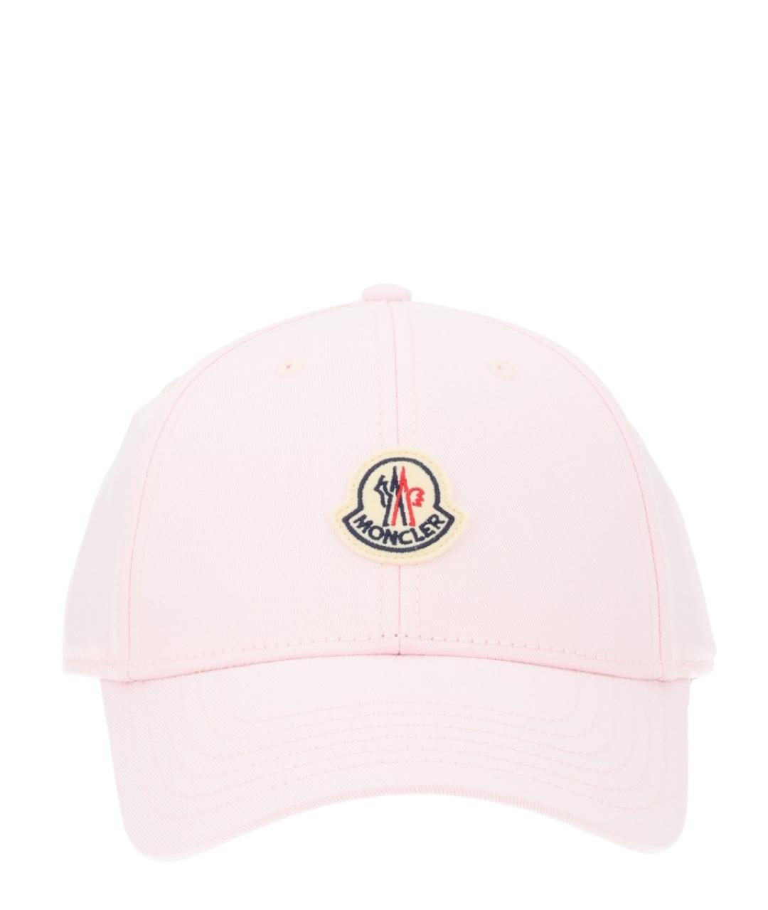 MONCLER Розовая хлопковая кепка, фото 1