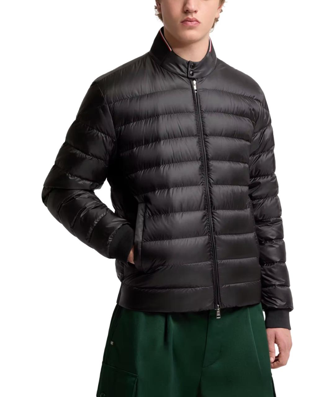 MONCLER Черный полиамидовый пуховик, фото 3