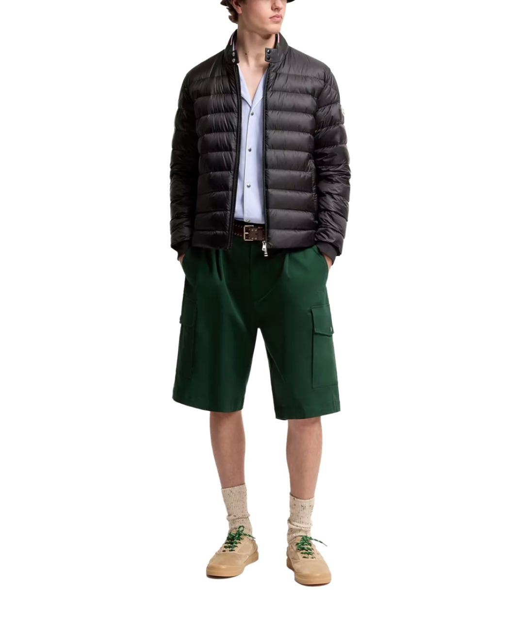 MONCLER Черный полиамидовый пуховик, фото 2