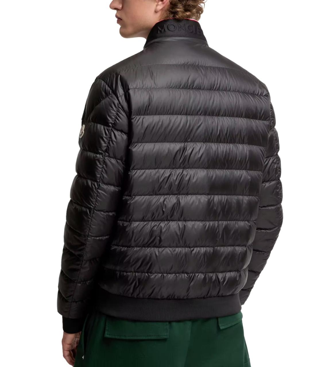 MONCLER Черный полиамидовый пуховик, фото 4