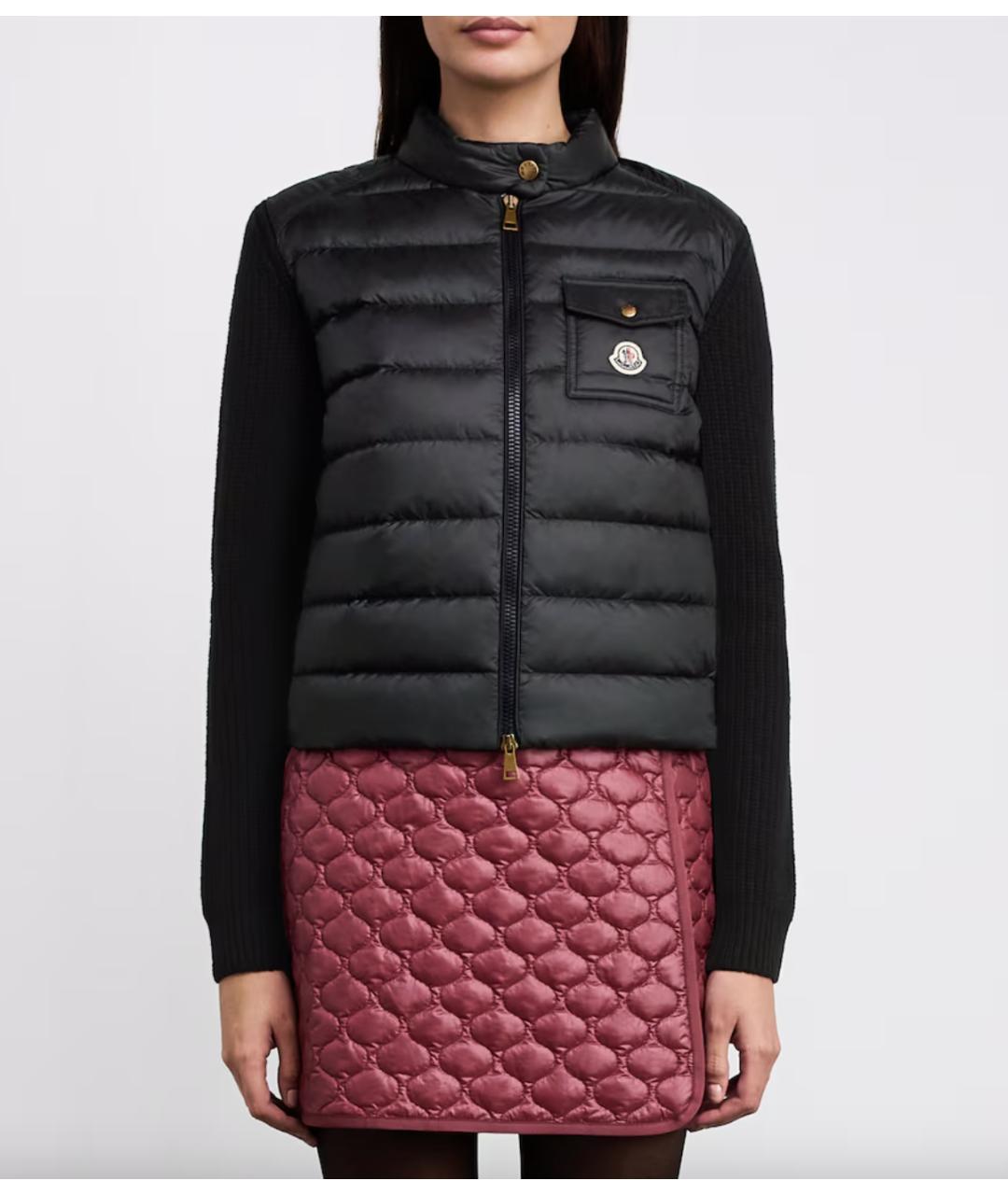 MONCLER Черная полиамидовая куртка, фото 3