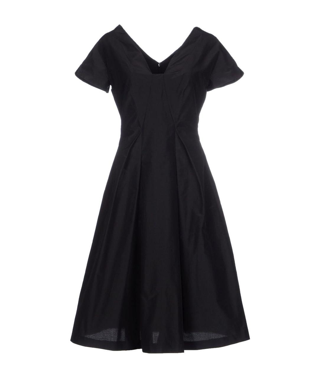 ASPESI Черное хлопковое повседневное платье, фото 1