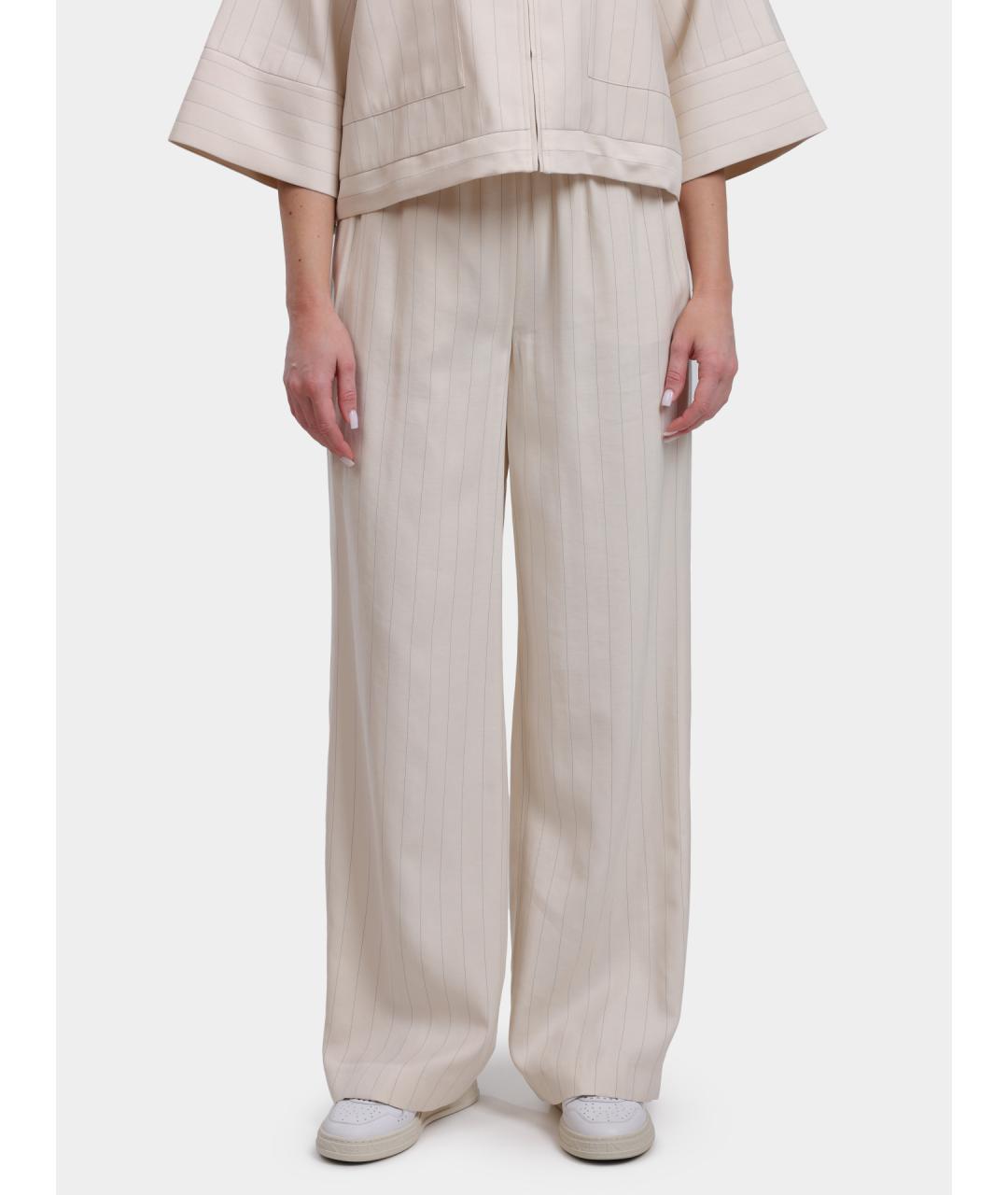 LIU JO Бежевые прямые брюки, фото 5