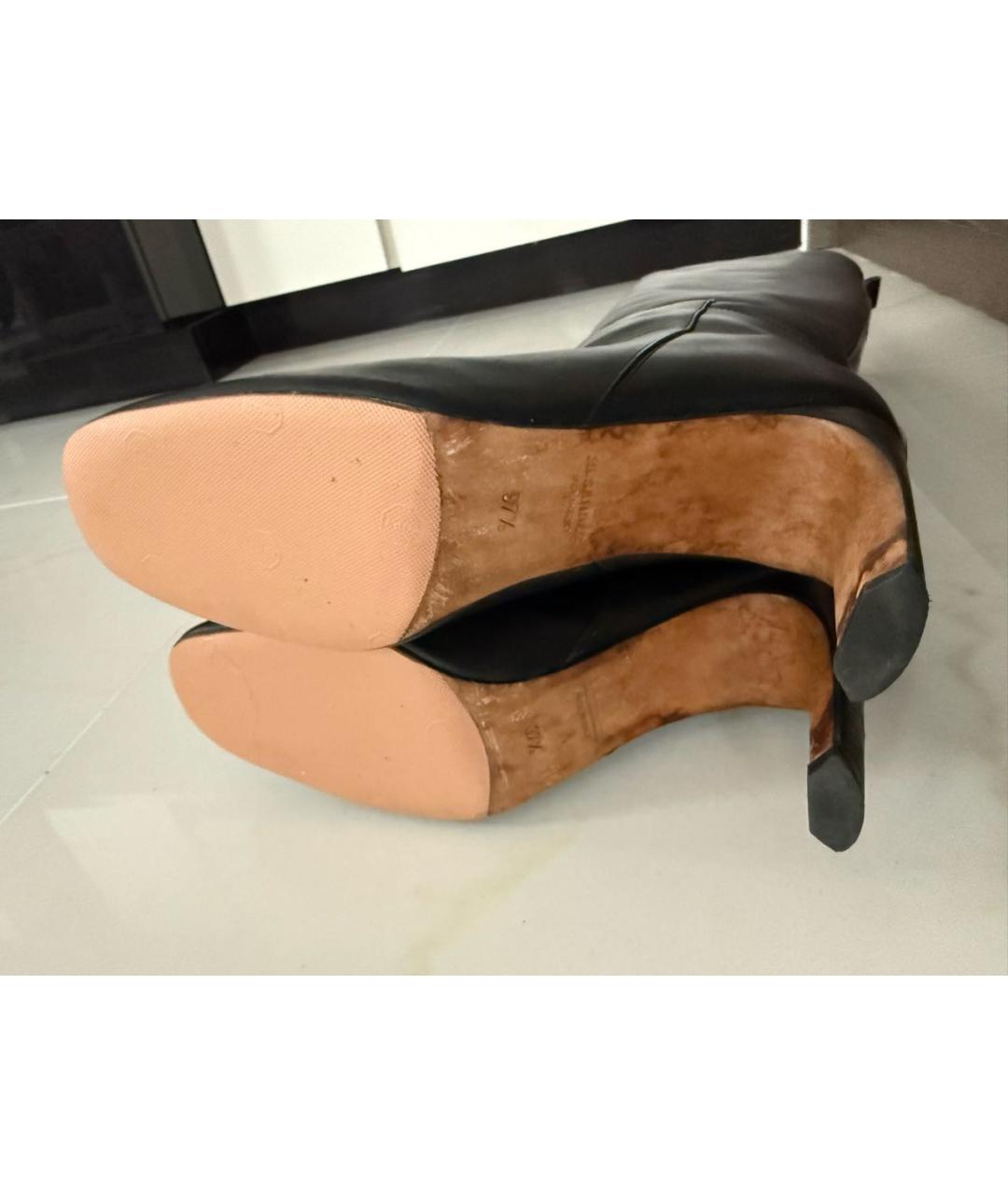 JIL SANDER Черные кожаные сапоги, фото 5