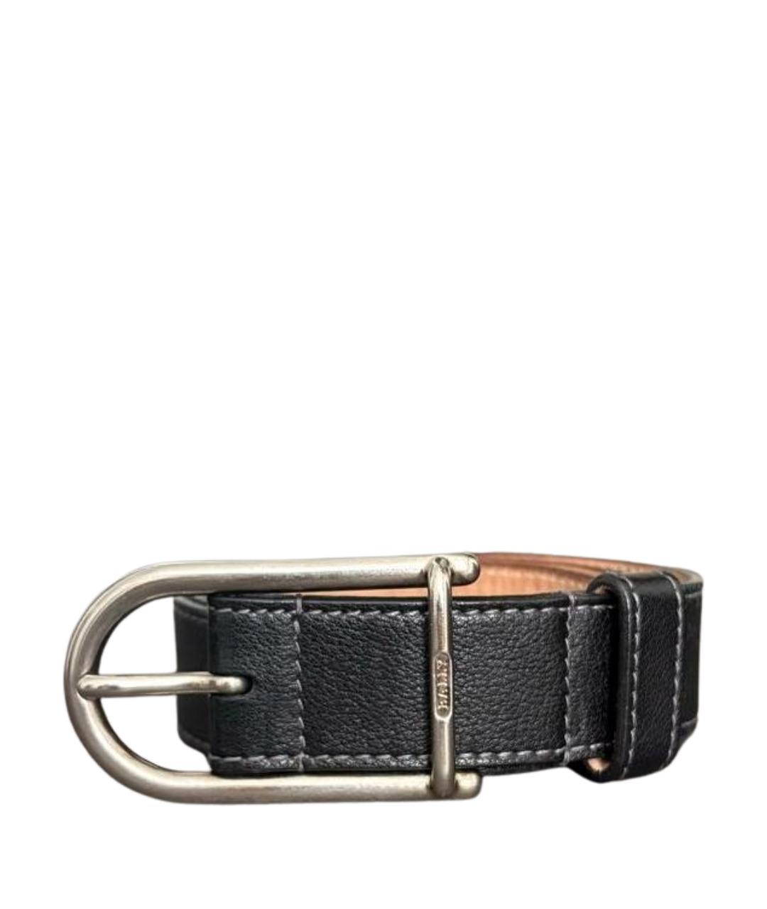 BALLY Черный кожаный ремень, фото 1