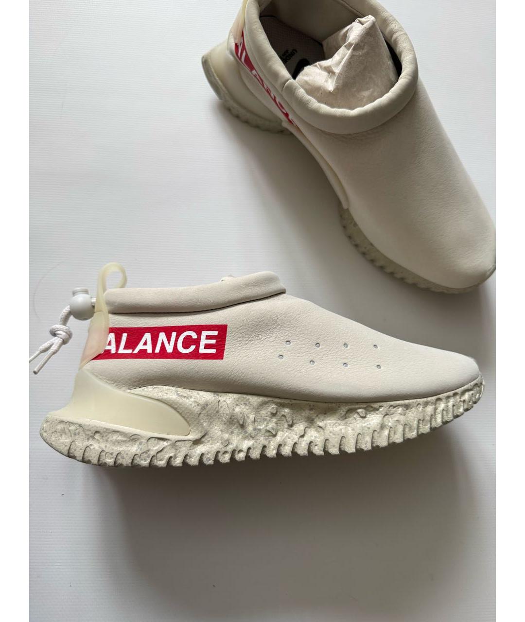 NIKE Бежевые кожаные кроссовки, фото 5