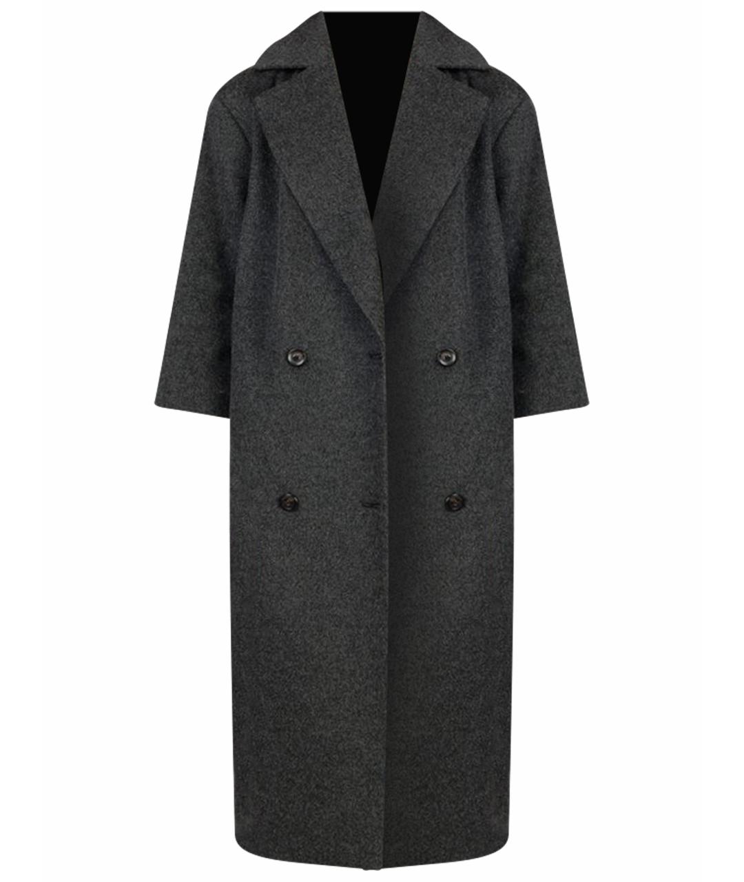 ULYANA SERGEENKO Серое шерстяное пальто, фото 1