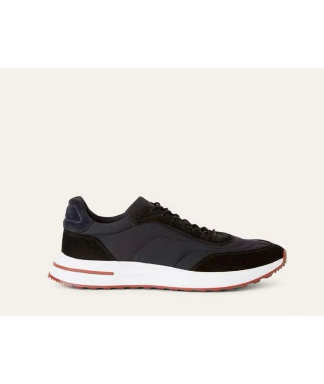 LORO PIANA Черные низкие кроссовки / кеды, фото 9