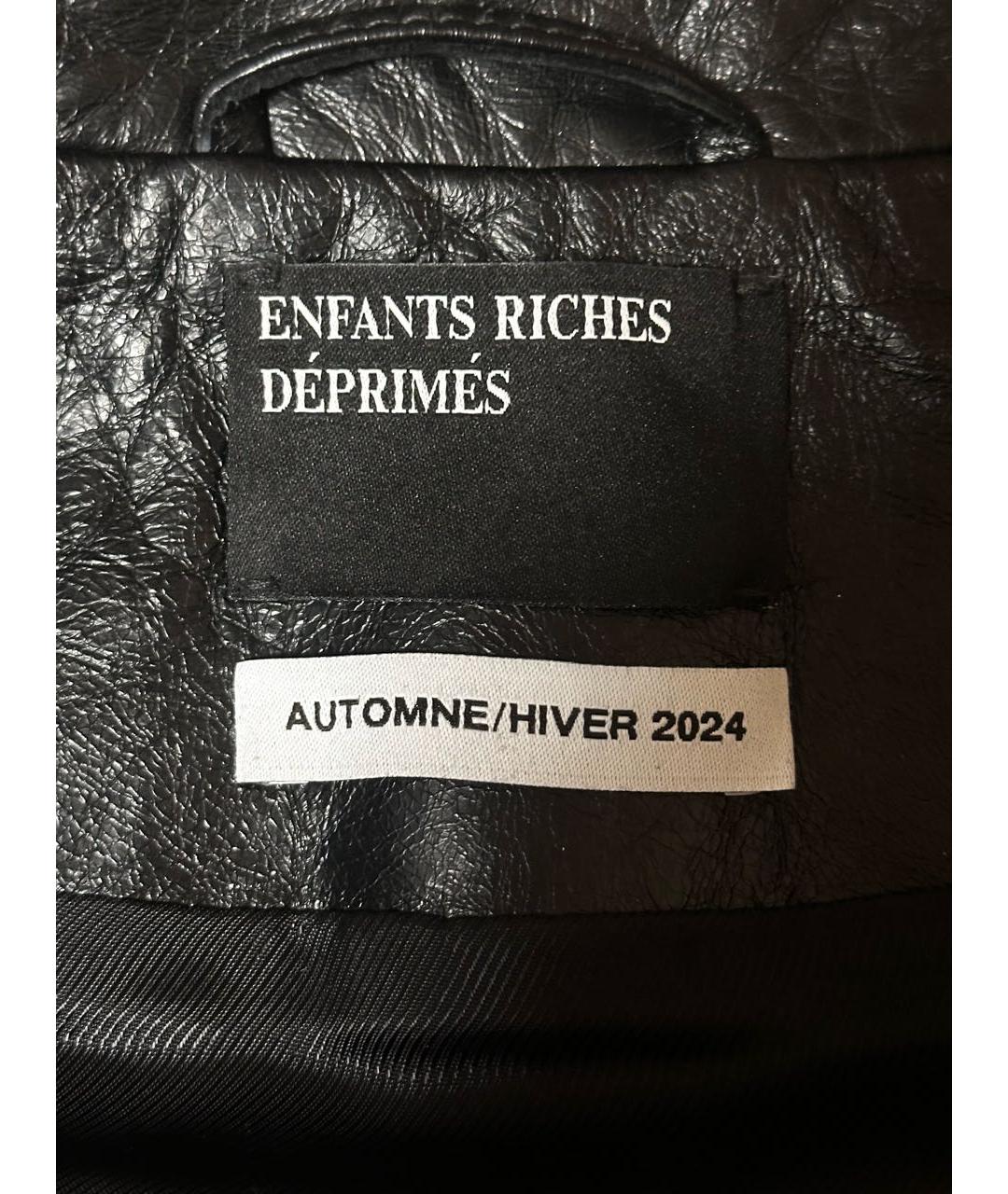 Enfants Riches Déprimés Черная кожаная куртка, фото 3