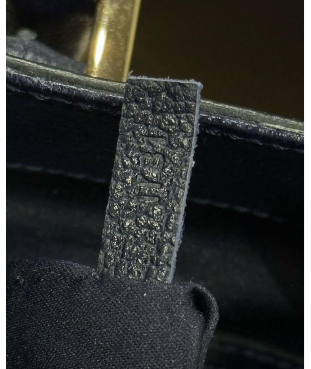 TOD'S Темно-синяя кожаная сумка тоут, фото 6