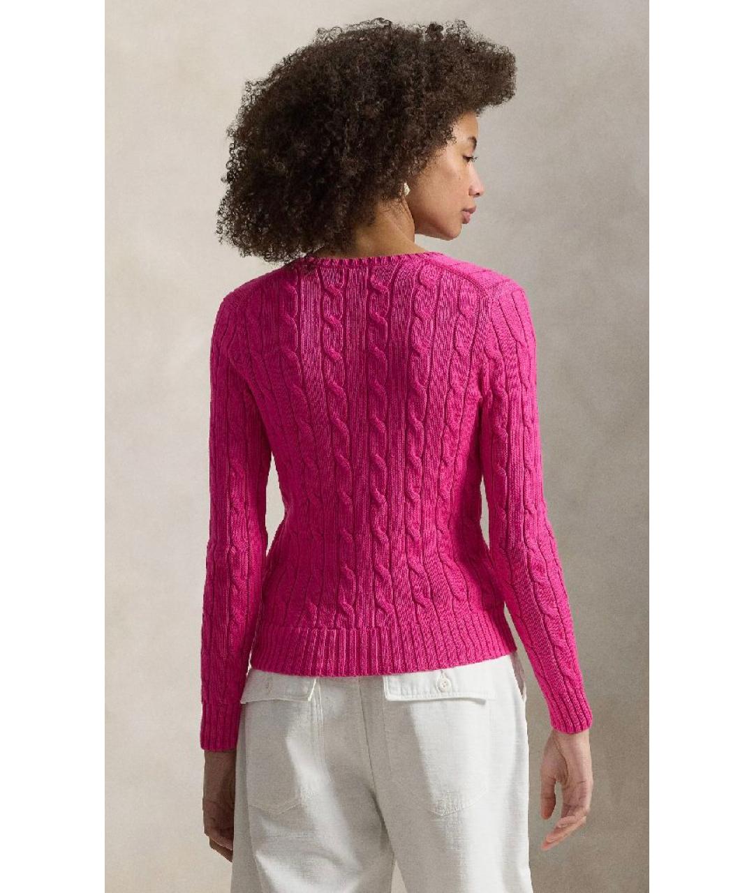 RALPH LAUREN Фуксия хлопковый джемпер / свитер, фото 2