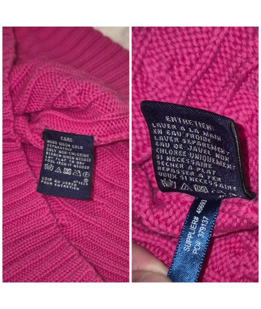 RALPH LAUREN Фуксия хлопковый джемпер / свитер, фото 8