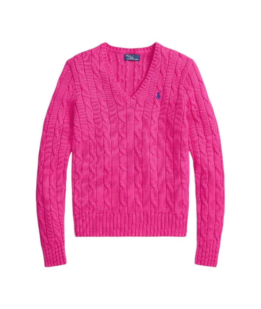 RALPH LAUREN Фуксия хлопковый джемпер / свитер, фото 1