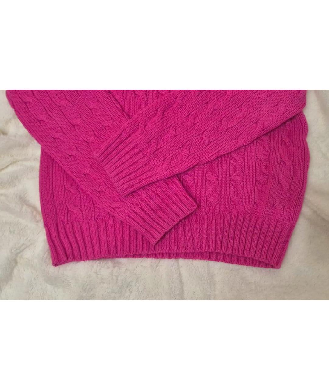 RALPH LAUREN Фуксия хлопковый джемпер / свитер, фото 7