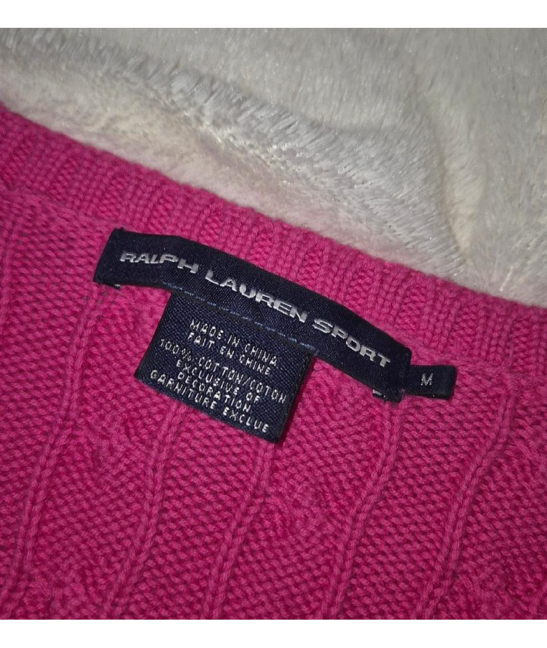 RALPH LAUREN Фуксия хлопковый джемпер / свитер, фото 3
