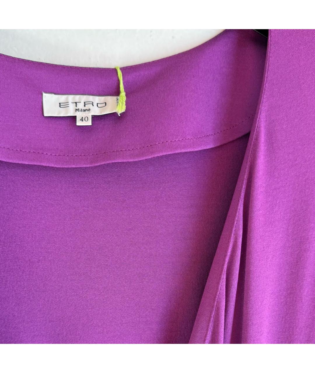 ETRO Фиолетовая вискозная футболка, фото 4