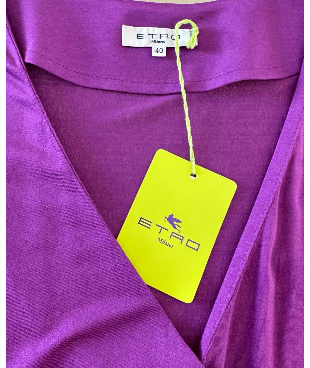 ETRO Фиолетовая вискозная футболка, фото 2