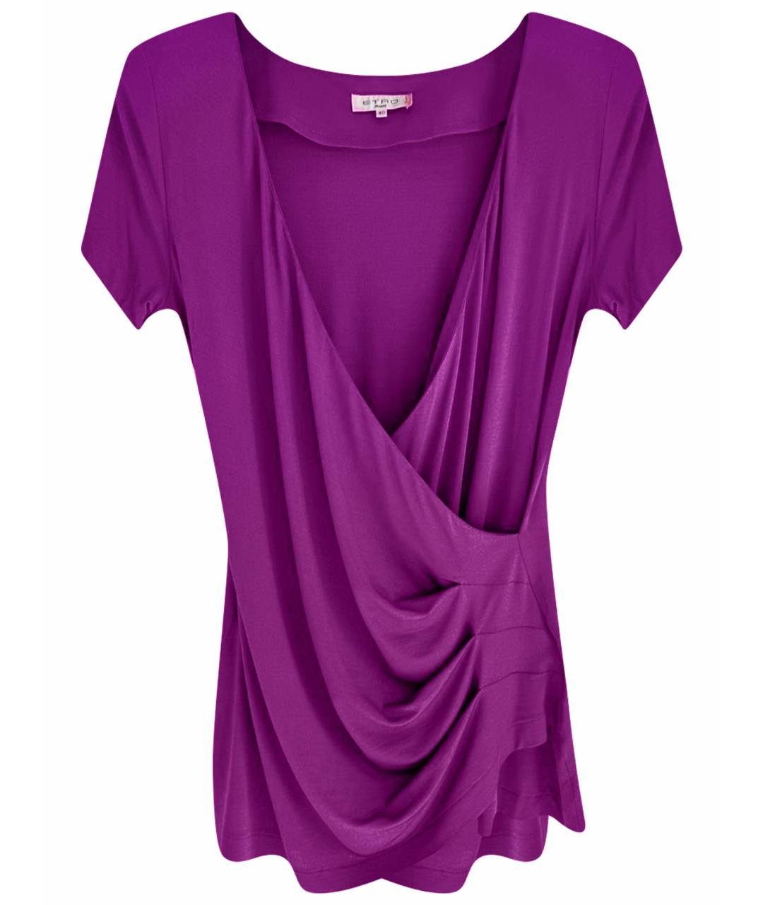 ETRO Фиолетовая вискозная футболка, фото 1