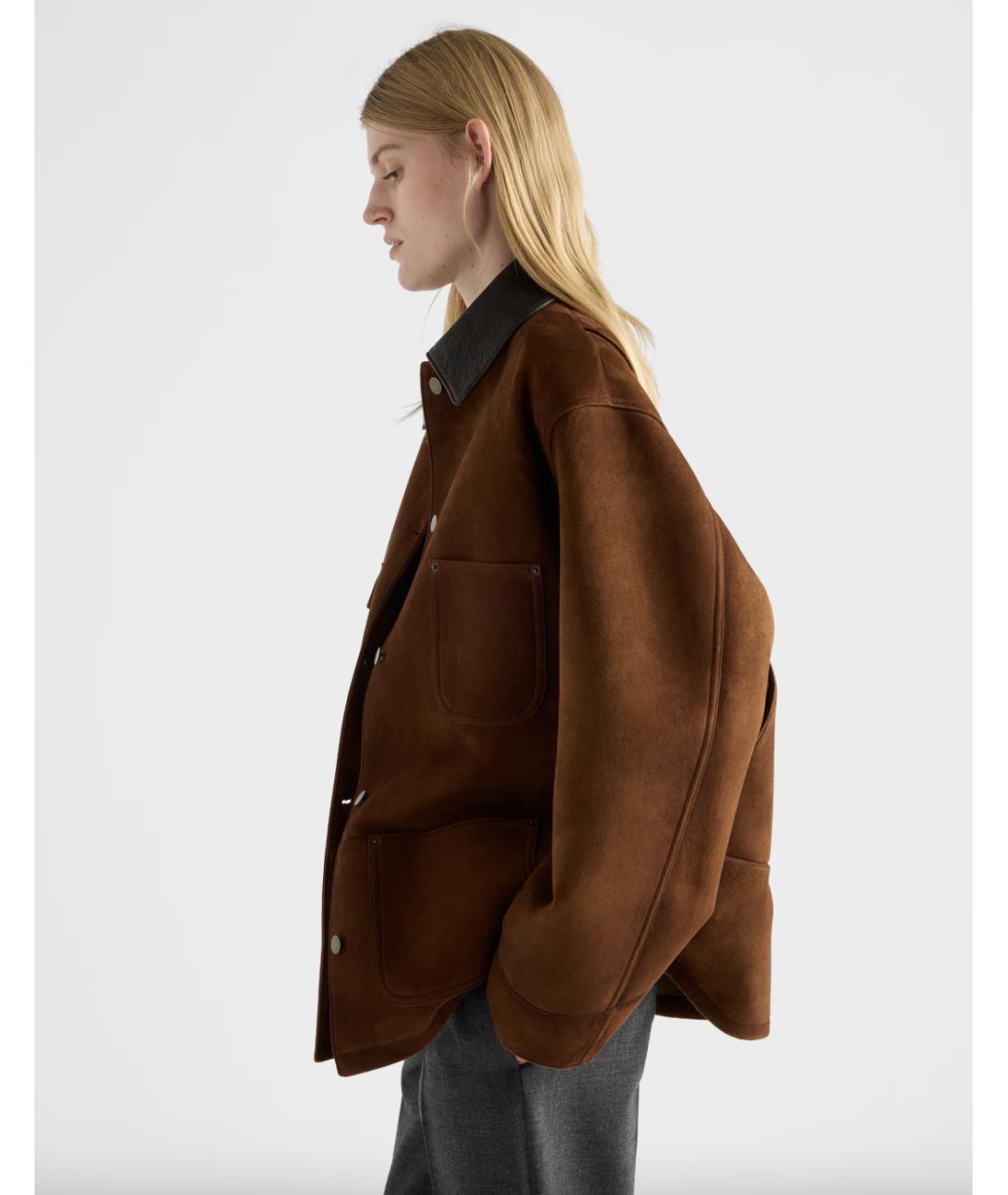 PRADA Коричневая замшевая куртка, фото 4