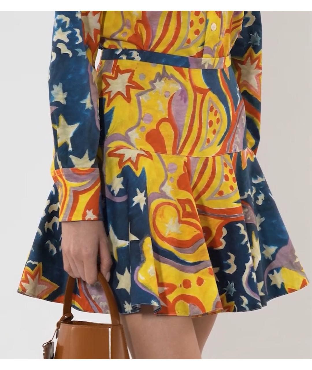 MARNI Мульти хлопковая юбка мини, фото 3