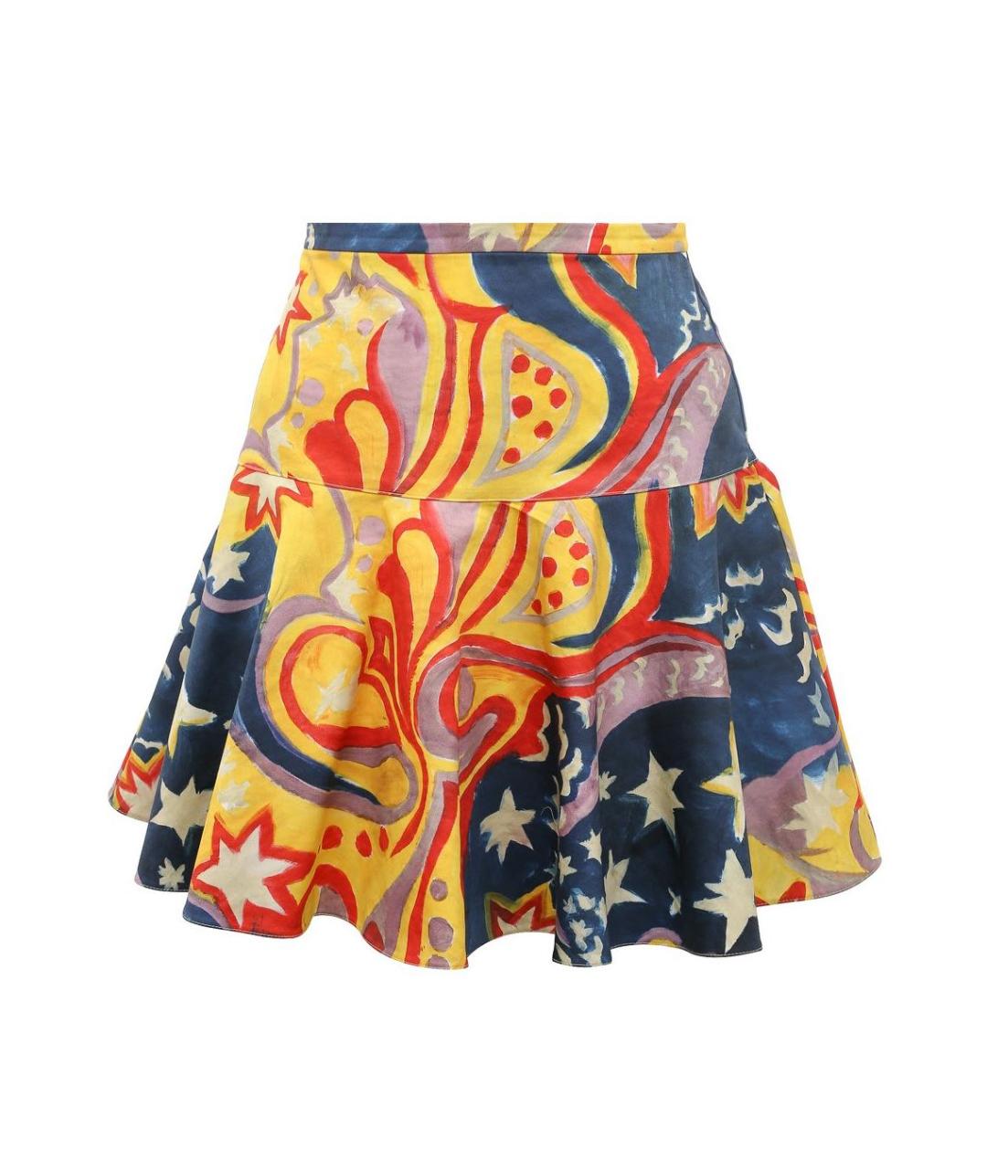 MARNI Мульти хлопковая юбка мини, фото 1