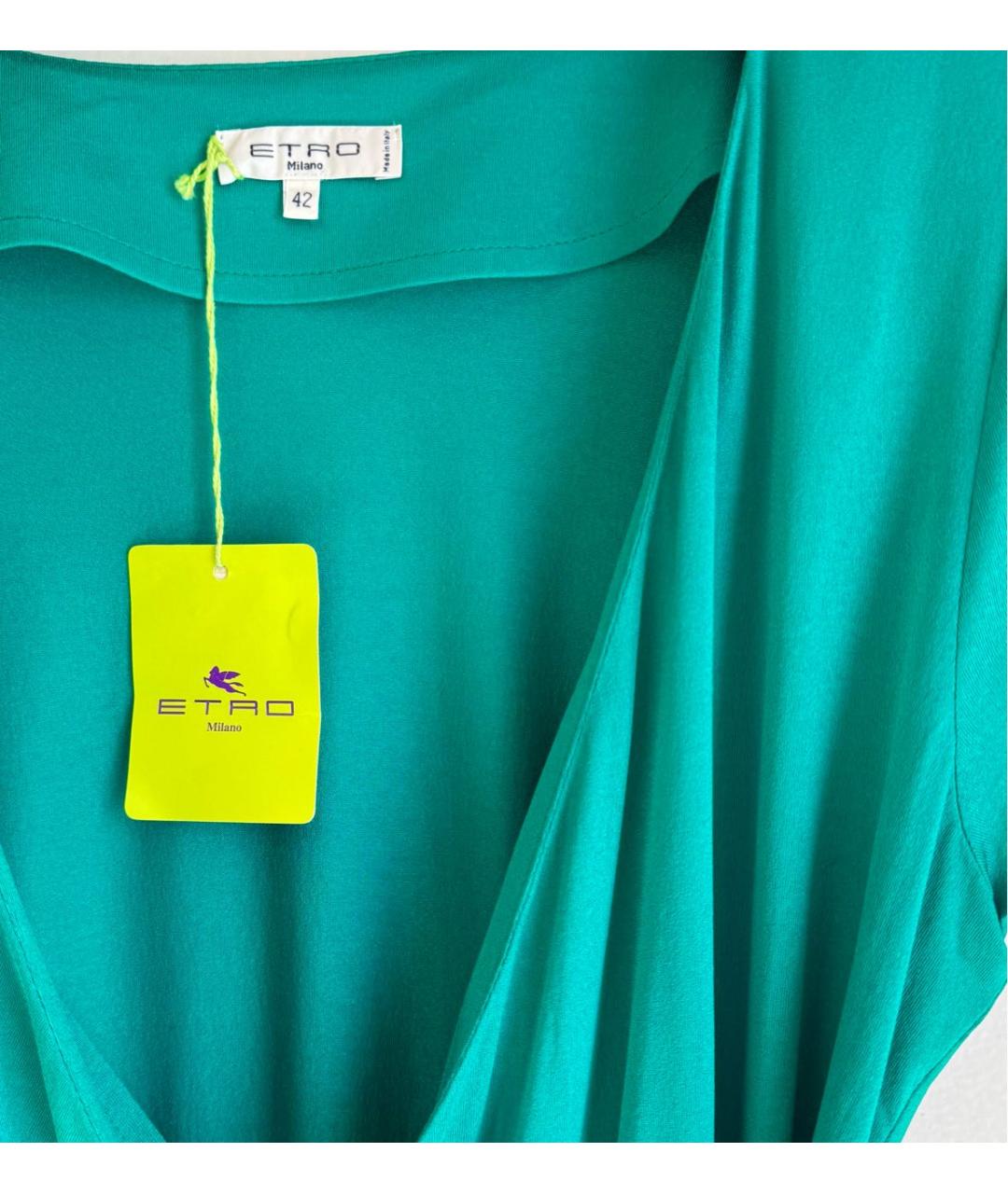 ETRO Зеленая вискозная футболка, фото 3