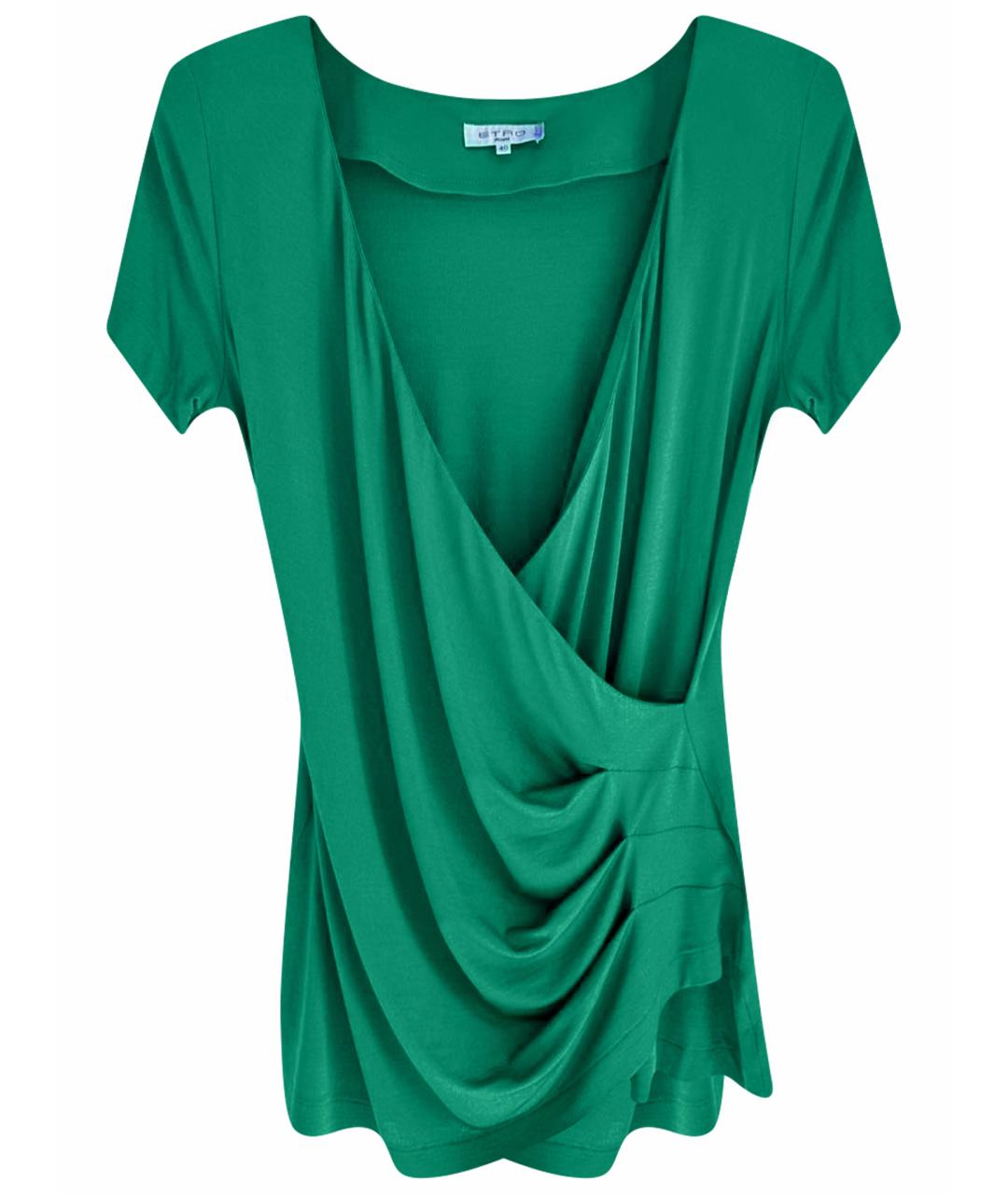 ETRO Зеленая вискозная футболка, фото 1