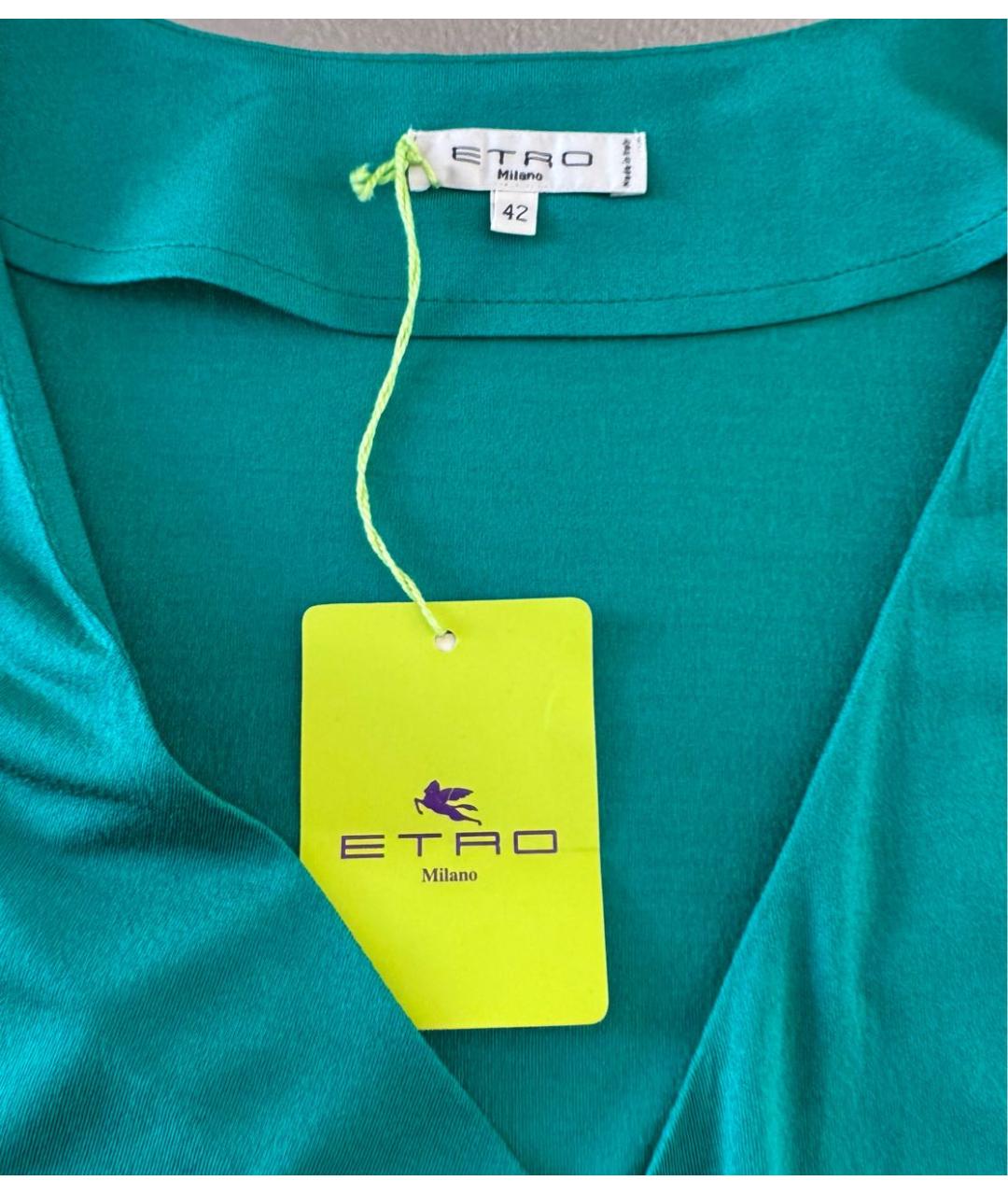 ETRO Зеленая вискозная футболка, фото 6